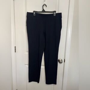 Pure Jill Women's Black Stretch Slim Leg Jersey Elastic Waist Straight Leg Pants